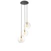 Decorative 3-light chandelier with hanging glass globe design