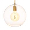 Decorative 3-light chandelier with hanging glass globe design