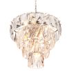dazzling three-tier crystal chandelier 