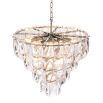 dazzling three-tier crystal chandelier 