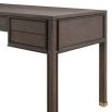 Dark brown oak veneer desk