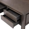 Dark brown oak veneer desk