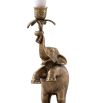 brass elephant candle holder with black base