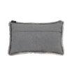 rectangular grey faux fur scatter cushion