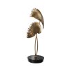 tropical table lamp with vintage brass finish 