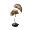 tropical table lamp with vintage brass finish 