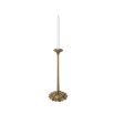 vintage brass candle holder with floral detailing 