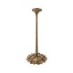 vintage brass candle holder with floral detailing 