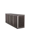 Mocha toned oak veneer dresser with nickel finish