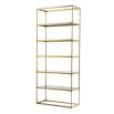 brushed brass unit with smoked glass shelves 
