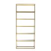 brushed brass unit with smoked glass shelves 