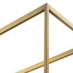 brushed brass unit with smoked glass shelves 