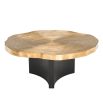 faux tree tabletop brushed brass finish