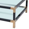 stylish modern bauhaus coffee table with black frame and brushed brass accents 