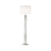 Lorenzo Floor Lamp - Nickel - White Shade