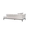 white lounge sofa with contrasting black legs 