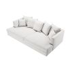 Luxurious Eichholtz deep seated sofa in white fabric