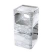 Eichholtz contemporary luxe white honed marble side table