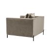 Luxurious Eichholtz grey beige velvet armchair with black legs