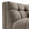 Luxurious Eichholtz grey beige velvet armchair with black legs