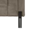 Luxurious Eichholtz grey beige velvet armchair with black legs