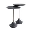 brutalist inspired set of 2 side tables 