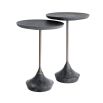 brutalist inspired set of 2 side tables 