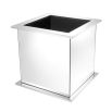 Luxurious modern polished stainless steel planter by Eichholtz