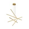 suspended light arrangement with antique brass finish 