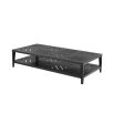 rectangular outdoor coffee table in black finish 