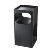 Eichholtz tall black honed marble side table with cut out design