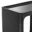 Eichholtz contemporary honed black marble side table with a cut out design