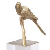 Eichholtz vintage brass decorative bird object on a clear acrylic base set of 2 