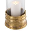 Eichholtz vintage brass hurricane candle holder