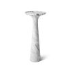 A luxurious high white marble side table