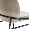 contemporary greige dining chair with black legs