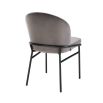 contemporary grey dining chair with black legs