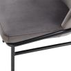 contemporary grey dining chair with black legs