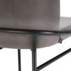 contemporary grey dining chair with black legs