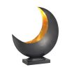 Luxury Eichholtz black and polished brass half moon table lamp