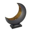 Luxury Eichholtz black and polished brass half moon table lamp