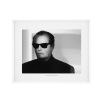 Exquisite black and white photography depicting Jack Nicholson in Ray-ban sunglasses