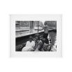 Black and white print of Mick Jagger and his first wife on their honeymoon in Venice 1971
