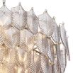 Glamorous light brushed brass finish chandelier with decorative smoke glass design