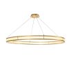 Glamorous Eichholtz antique brass chandelier with clear glass rod design