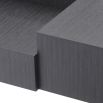 Charcoal grey oak, square three-dimensional coffee table