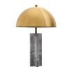 Luxury Eichholtz grey marble table lamp with brass dome lampshade