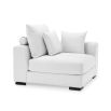 Illustrious corner-sofa piece upholstered in Avalon White with black feet