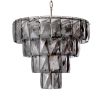 luxurious nickel finish tiered chandelier