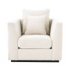 Luxurious Eichholtz boucle cream armchair with cushions